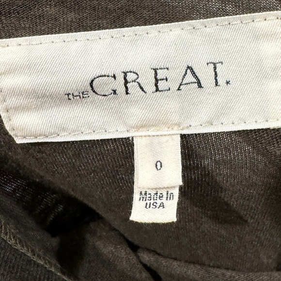 The Great. The Ruffle T Shirt Peplum Grey Short Sleeve Crewneck Shirt Size 0 - Picture 14 of 15